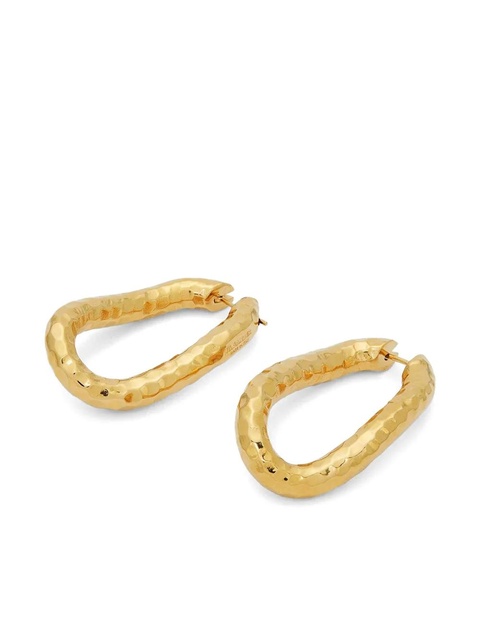 Jil Sander hammered hoop earrings - Gold - zdjęcie produktu nr 2