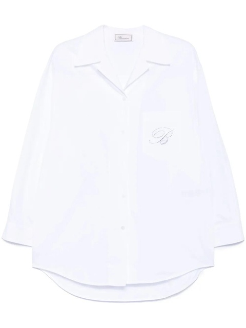 Blumarine logo-embellished shirt - White - zdjęcie produktu nr 1