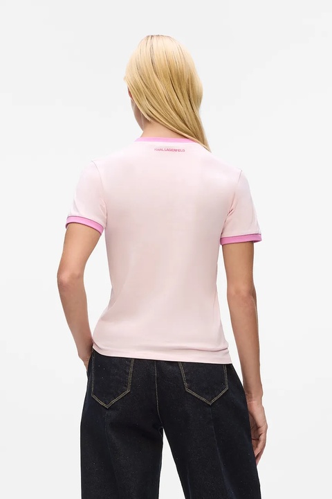 Karl Lagerfeld t-shirt bawełniany Karl Lagerfeld x Paris Hilton damski kolor różowy A4W17102 - zdjęcie produktu nr 2