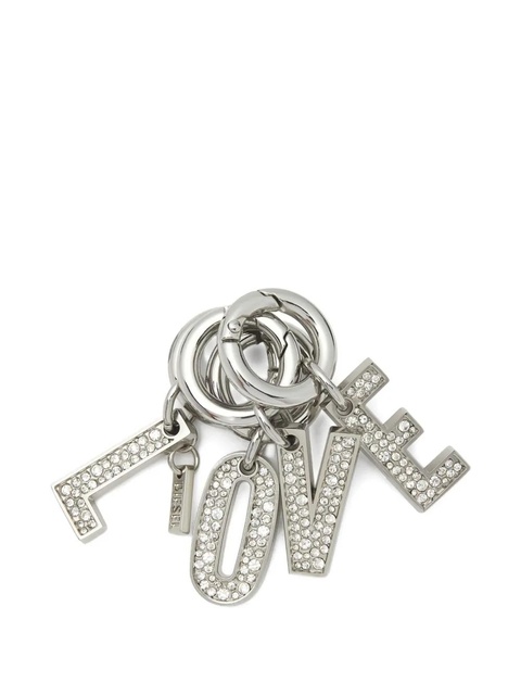 Diesel rhinestone charm-love keyring - Silver - zdjęcie produktu nr 1
