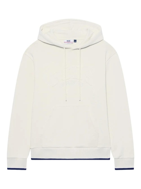 GCDS logo-embossed hoodie - Neutrals - zdjęcie produktu nr 1