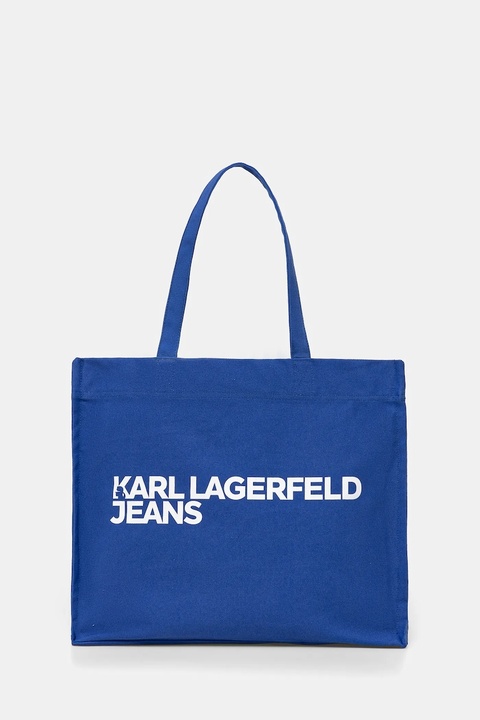 Karl Lagerfeld Jeans torba bawełniana kolor niebieski A1W50002 - zdjęcie produktu nr 1