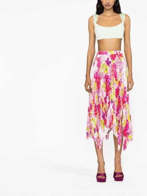 Versace floral-print pleated skirt - White - zdjęcie produktu nr 2