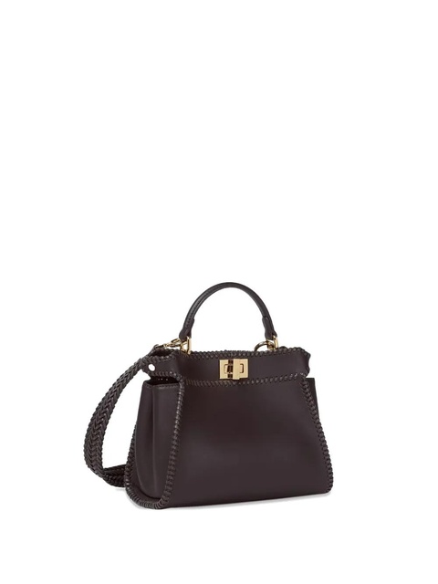 FENDI small Peekaboo braided tote bag - Brown - zdjęcie produktu nr 1