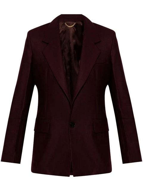Victoria Beckham single-breasted wool blend blazer - Brown - zdjęcie produktu nr 1