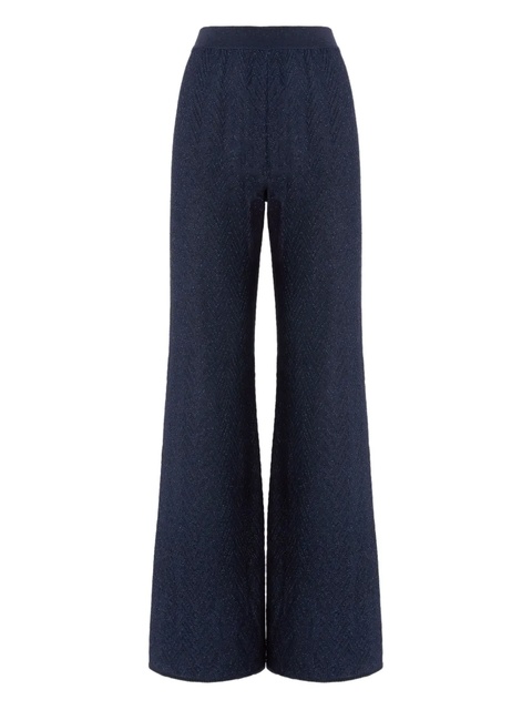 Missoni zigzag pattern flared trousers - Blue - zdjęcie produktu nr 1