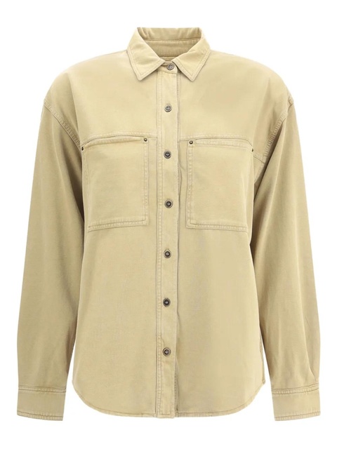 MARANT ÉTOILE double-pocket cotton shirt - Neutrals - zdjęcie produktu nr 1