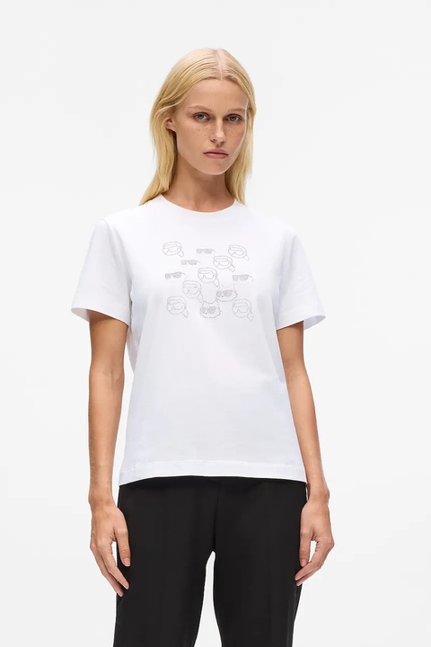 Karl Lagerfeld t-shirt bawełniany damski kolor biały A4W17098 - zdjęcie produktu nr 1