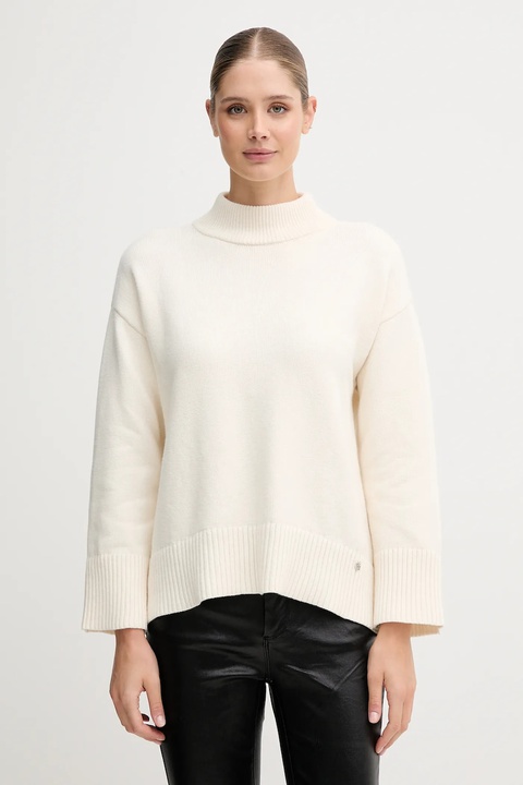 Dkny sweter damski kolor beżowy lekki DJ5R0889 - zdjęcie produktu nr 1