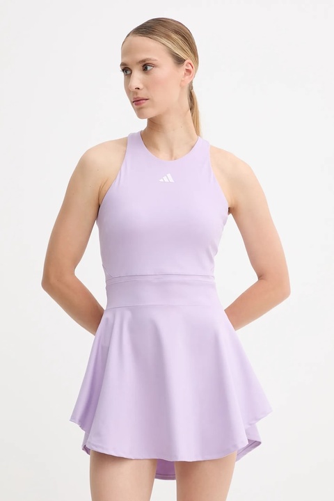 adidas Performance sukienka sportowa GAMESET kolor fioletowy mini rozkloszowana JW2980 - zdjęcie produktu nr 1