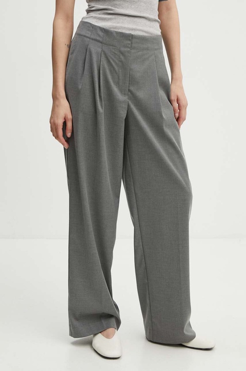 2NDDAY spodnie 2ND Carter - Classic Tailorin damskie kolor szary proste high waist 2244160169 - zdjęcie produktu nr 1