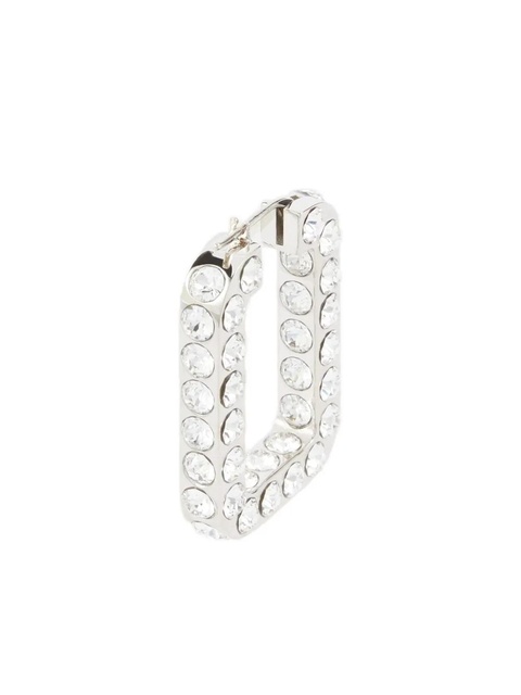 Amina Muaddi crystal-embellished hoop earrings - Silver - zdjęcie produktu nr 2