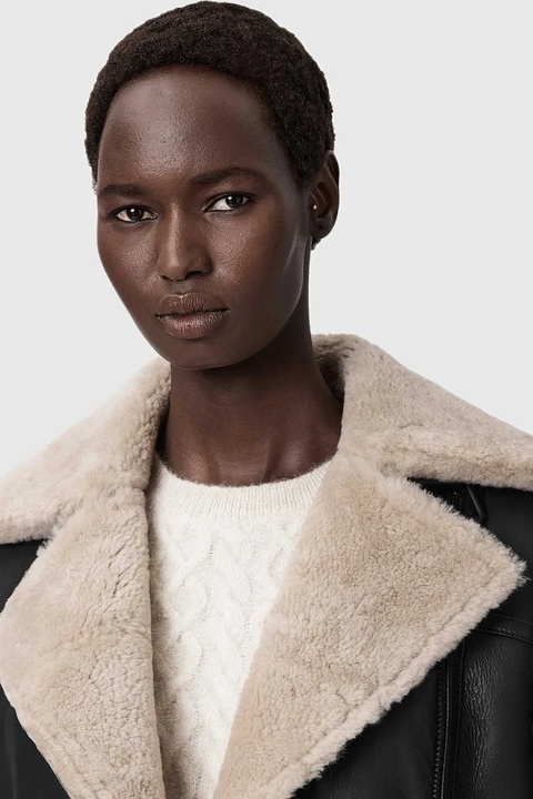 AllSaints kurtka skórzana SOLA damska kolor czarny W120LB - zdjęcie produktu nr 2