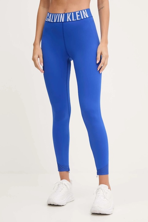 Calvin Klein Performance legginsy treningowe kolor niebieski z nadrukiem LVGWS5L616 - zdjęcie produktu nr 1
