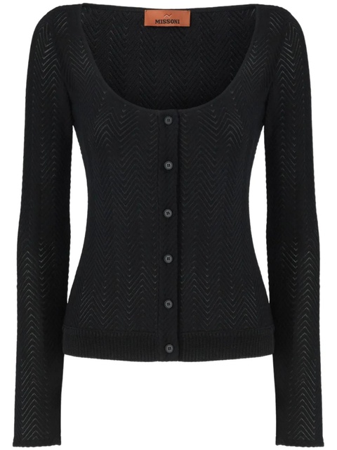 Missoni chevron cardigan - Black - zdjęcie produktu nr 1
