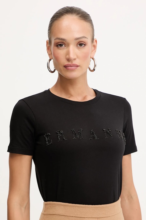 Ermanno Scervino t-shirt bawełniany damski kolor czarny 57TL012EE2R - zdjęcie produktu nr 1
