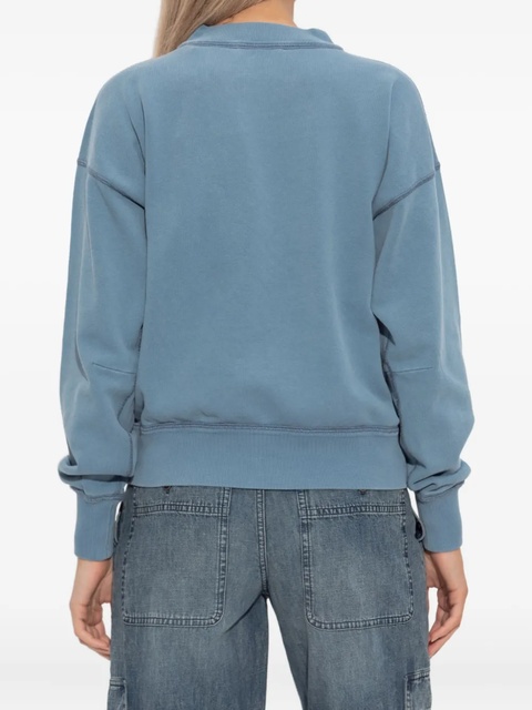 MARANT ÉTOILE logo-print cotton-blend sweatshirt - Blue - zdjęcie produktu nr 2