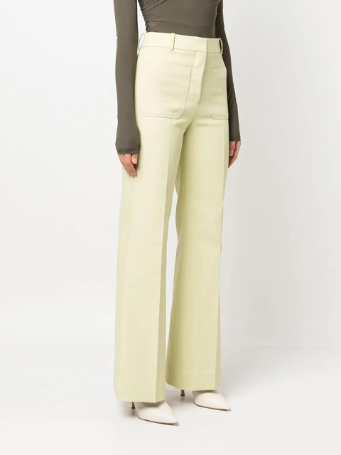 Victoria Beckham Alina tailored flared trousers - Green - zdjęcie produktu nr 2