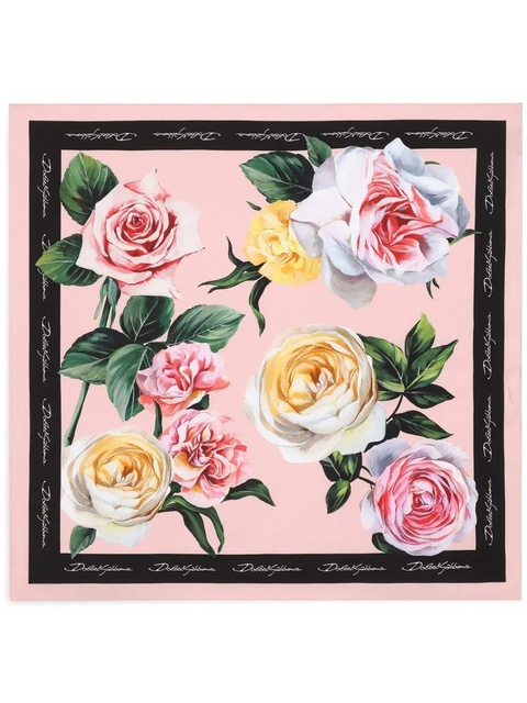Dolce & Gabbana floral-print scarf - Pink - zdjęcie produktu nr 1
