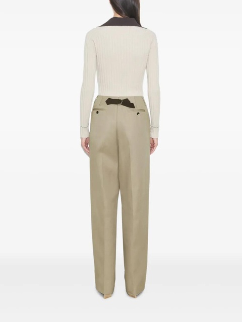 Tory Burch distressed cotton trousers - Neutrals - zdjęcie produktu nr 2