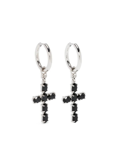 Dolce & Gabbana cross-charm hoop earrings - Silver - zdjęcie produktu nr 1