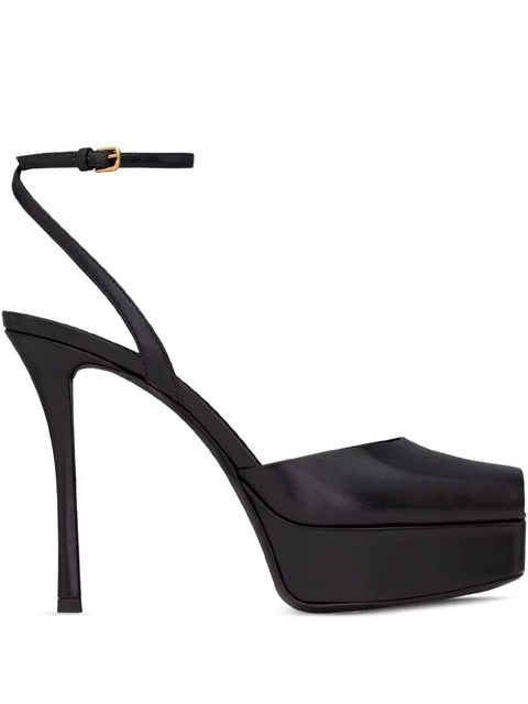 Saint Laurent 120mm La Scandale platform sandals - Black - zdjęcie produktu nr 1