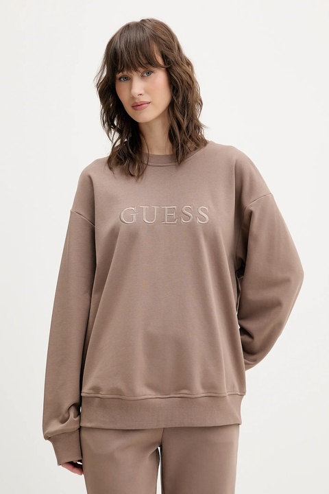 Guess bluza SOFIA damska kolor brązowy z aplikacją O5RQ03 KCO31 - zdjęcie produktu nr 1