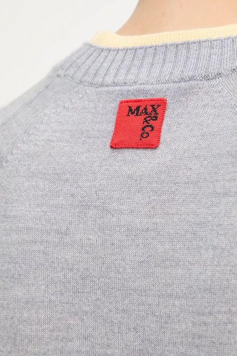 MAX&Co. sweter wełniany damski kolor szary lekki 2526366023200 - zdjęcie produktu nr 2