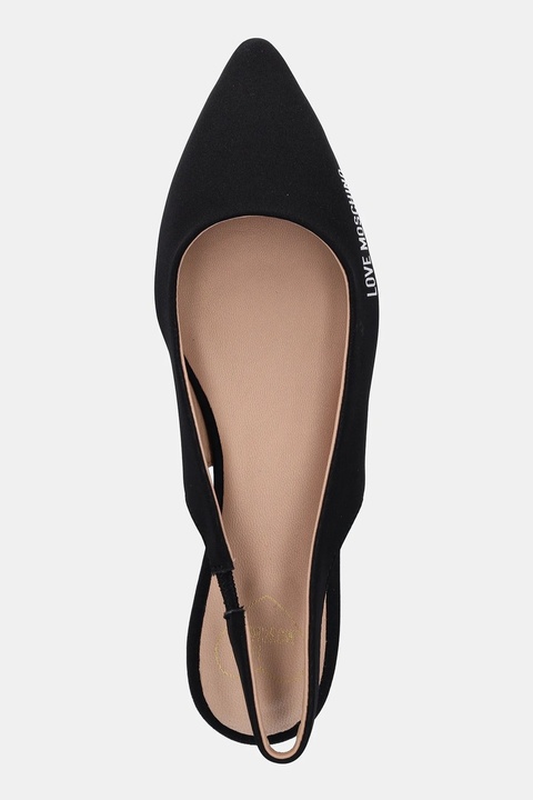 Love Moschino baleriny kolor czarny z odkrytą piętą JA11021G1NIM0000 - zdjęcie produktu nr 2