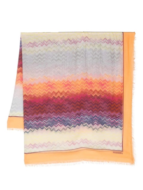 Missoni zig-zag print scarf - Orange - zdjęcie produktu nr 1