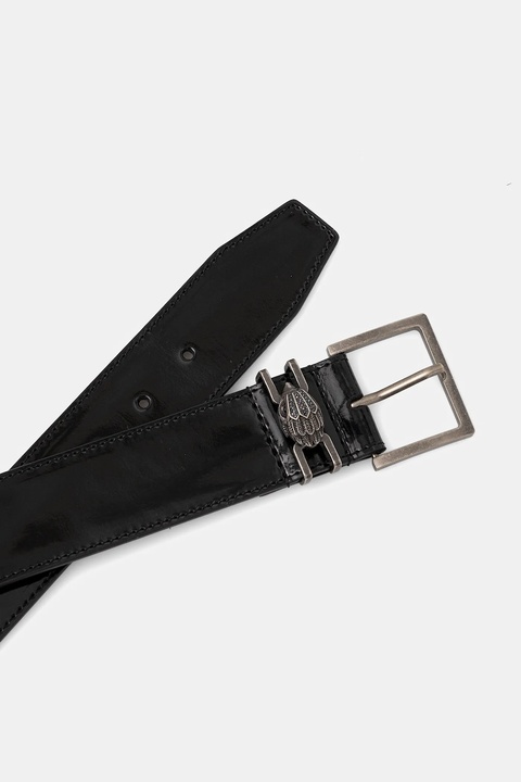 Kurt Geiger London pasek skórzany SHOREDITCH damski kolor czarny 783009309 - zdjęcie produktu nr 1