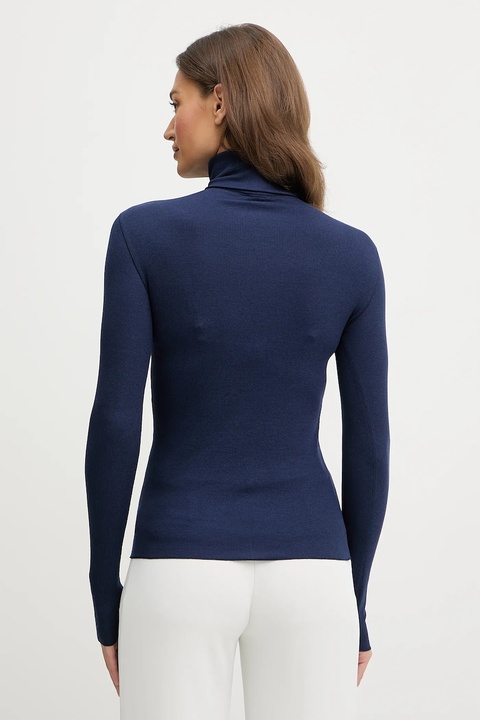 Polo Ralph Lauren sweter damski kolor granatowy lekki z golfem 211976982 - zdjęcie produktu nr 2
