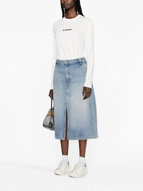 Jil Sander logo-print cotton sweatshirt - White - zdjęcie produktu nr 2