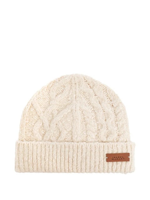ISABEL MARANT cable-knit beanie hat - Neutrals - zdjęcie produktu nr 1
