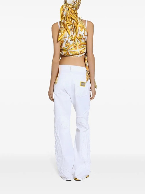 Dolce & Gabbana logo-patch boyfriend jeans - White - zdjęcie produktu nr 2