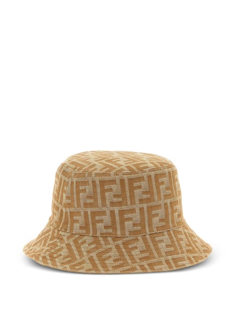 FENDI FF-pattern reversible bucket hat - Neutrals - zdjęcie produktu nr 2