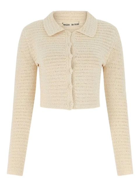 Magda Butrym crochet shirt - Neutrals - zdjęcie produktu nr 1