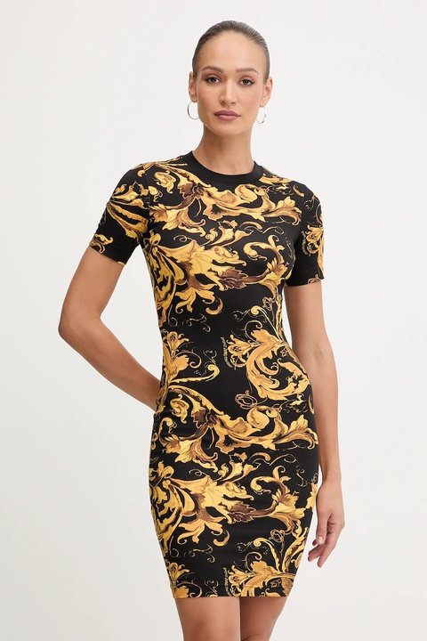 Versace Jeans Couture sukienka kolor czarny mini dopasowana 79HAO939 JS504 - zdjęcie produktu nr 1