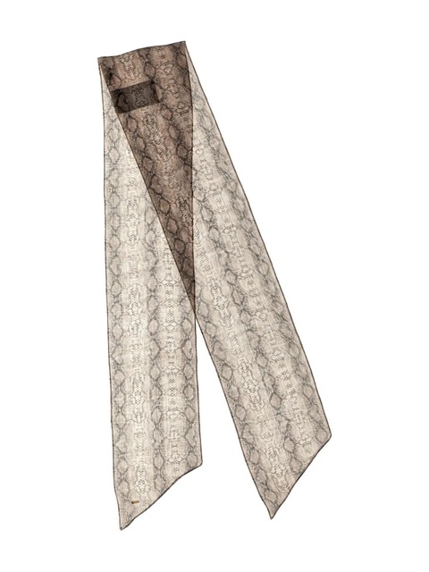 Saint Laurent snake-print silk scarf - Neutrals - zdjęcie produktu nr 1