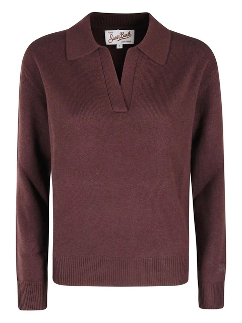 MC2 Saint Barth polo-collar sweater - Brown - zdjęcie produktu nr 1
