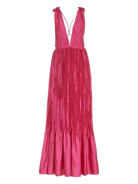 Simkhai Ostara pleated maxi dress - Pink - zdjęcie produktu nr 1