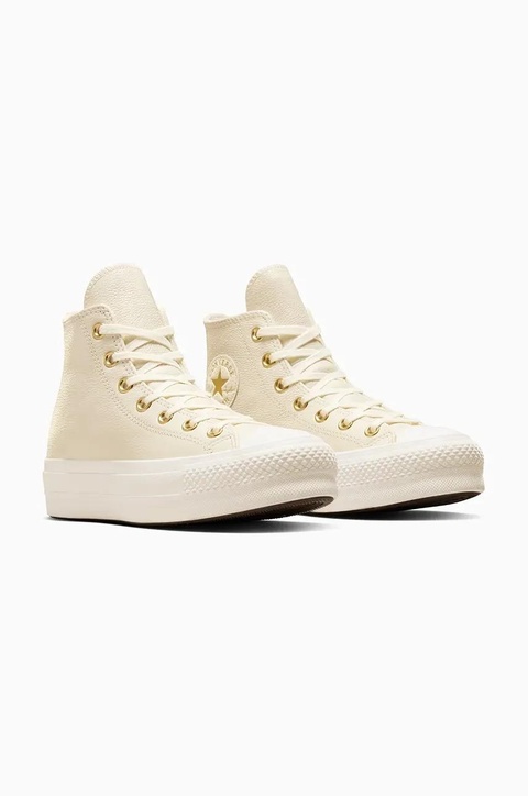 Converse trampki skórzane Chuck Taylor All Star Lift damskie kolor biały A12764C - zdjęcie produktu nr 2