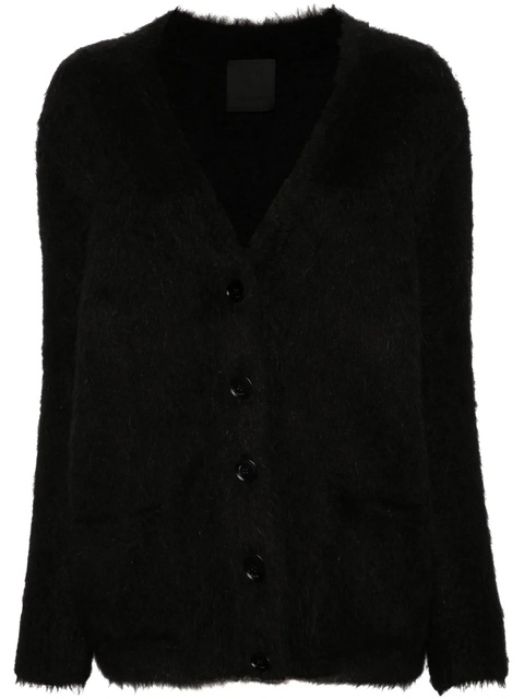 Givenchy brushed V-neck cardigan - Black - zdjęcie produktu nr 1
