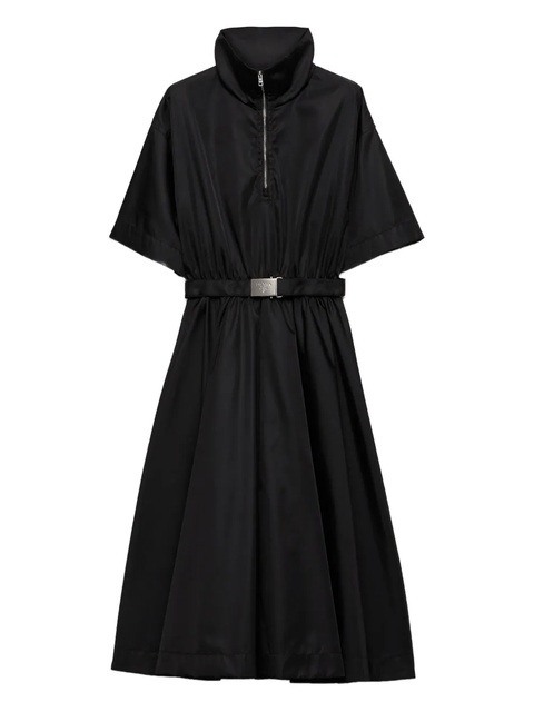 Prada Re-Nylon belted midi dress - Black - zdjęcie produktu nr 1