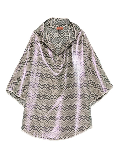 Missoni hood chevron-pattern cape - Green - zdjęcie produktu nr 1