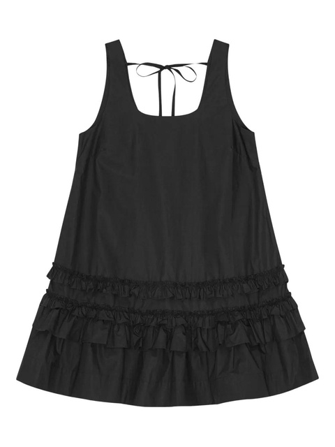 GANNI poplin dress - Black - zdjęcie produktu nr 1