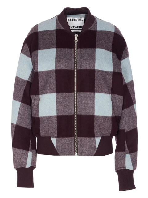 Essentiel Antwerp check wool jacket - Brown - zdjęcie produktu nr 1