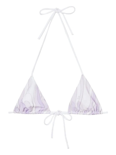 PUCCI Marmo-print triangle bikini top - White - zdjęcie produktu nr 1