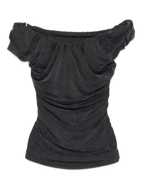 Vivienne Westwood ruched off-shoulder top - Black - zdjęcie produktu nr 1