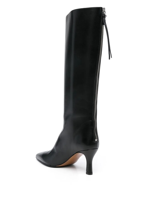 Maje 75mm leather boots - Black - zdjęcie produktu nr 1